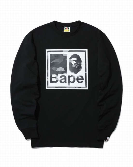 Camiseta Bape Gradation Camo Hombre Negros | 378625-CSZ