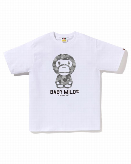 Camiseta Bape Honeycomb Camo Milo Hombre Blancos | 219358-VXM