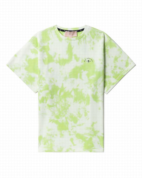 Camiseta Bape Logo-dye Mujer Verdes Claro | 938567-RSB