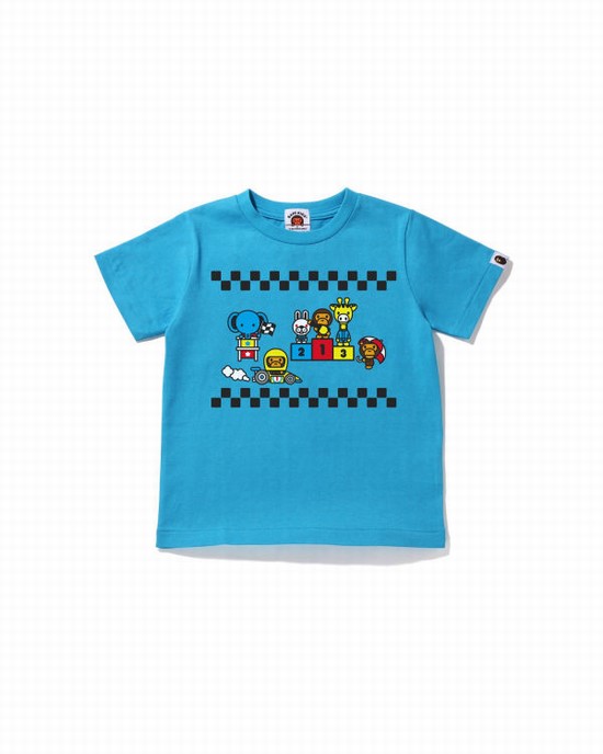 Camiseta Bape Milo Carreras #3 Niños Azules | 857430-IMZ