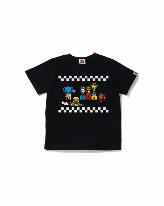 Camiseta Bape Milo Carreras #3 Niños Negros | 372014-ZRX