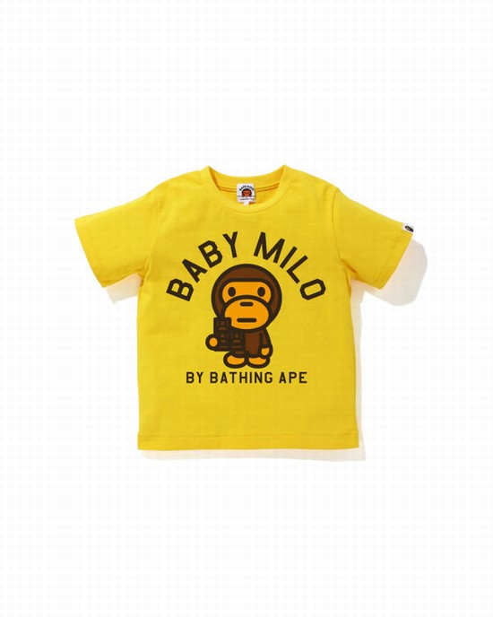 Camiseta Bape Milo Chocolate Niños Amarillos | 531946-UYQ