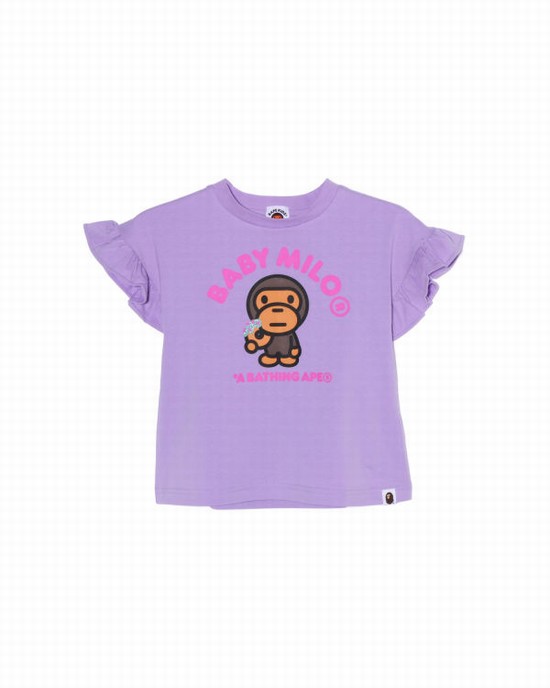 Camiseta Bape Milo Donuts Frill Niños Morados | 523749-IQJ