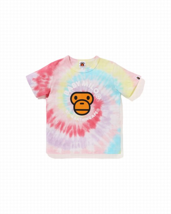 Camiseta Bape Milo Dyed Niños Amarillos | 123675-PHI