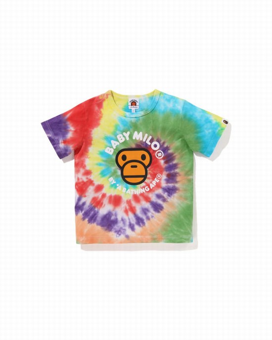 Camiseta Bape Milo Dyed Niños Naranjas | 618739-WNF