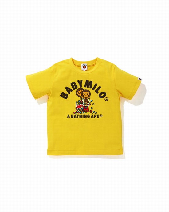 Camiseta Bape Milo Gum Ball Niños Amarillos | 801942-FZB