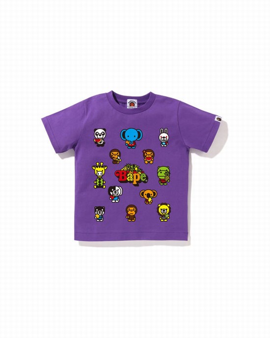 Camiseta Bape Milo Mixed Fruit #1 Niños Morados | 549187-OCY