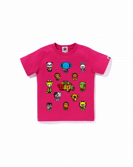 Camiseta Bape Milo Mixed Fruit #1 Niños Rosas | 587631-BMO