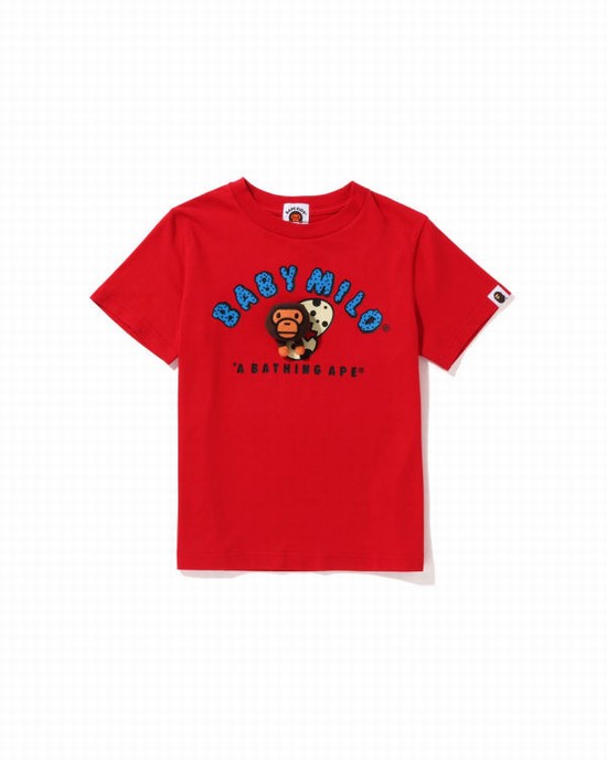 Camiseta Bape Milo Plush Doll In An Egg Niños Rojos Claro | 690475-ANV