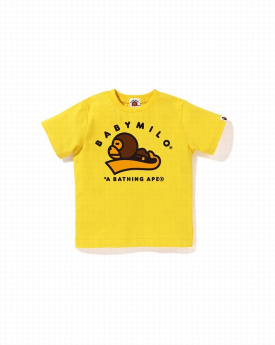 Camiseta Bape Milo Sleep Niños Amarillos | 270681-HYM