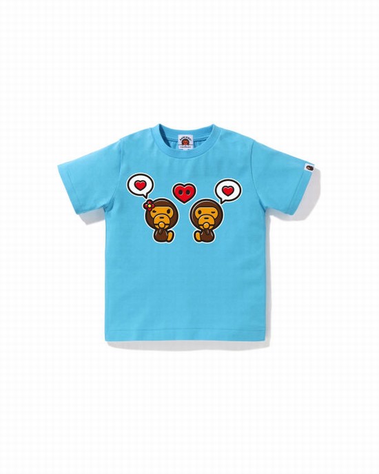 Camiseta Bape Milo Speech Balloon #1 Niños Azules | 947508-VES