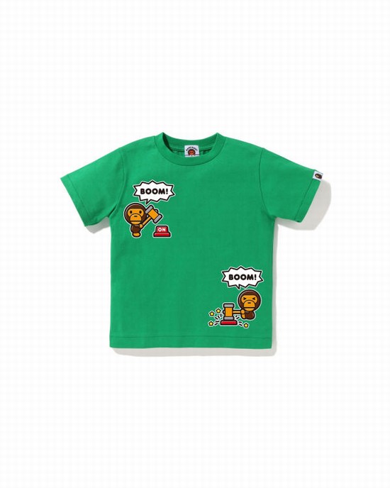 Camiseta Bape Milo Speech Balloon #4 Niños Turquesa | 437562-WLB