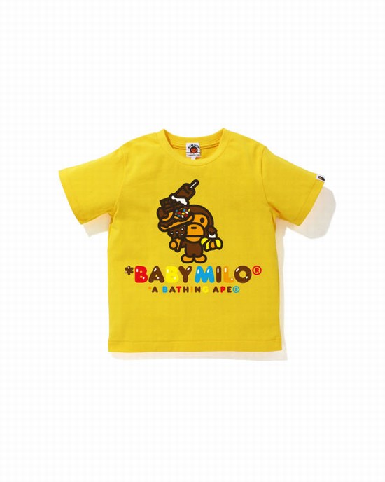 Camiseta Bape Milo Sweets Niños Amarillos | 148259-DMF