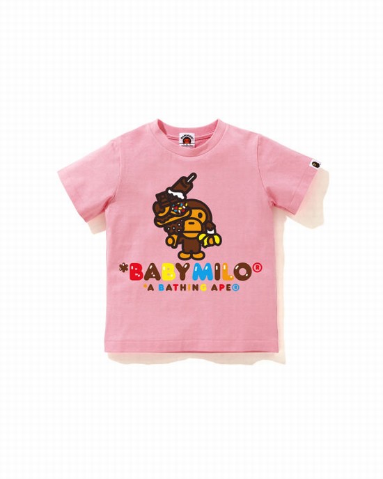 Camiseta Bape Milo Sweets Niños Rosas | 356079-BKR