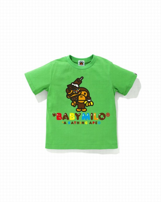 Camiseta Bape Milo Sweets Niños Verdes Claro | 145938-TKI