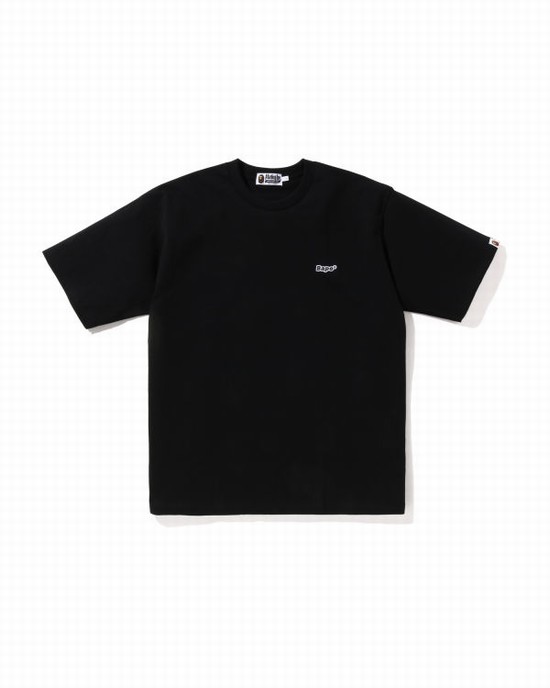 Camiseta Bape One Point Relaxed Fit Hombre Negros | 269540-XIF