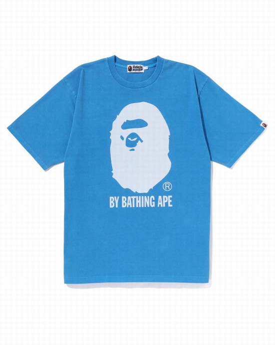 Camiseta Bape Overdyed By Bathing Ape Relaxed Hombre Azules | 837504-MYW