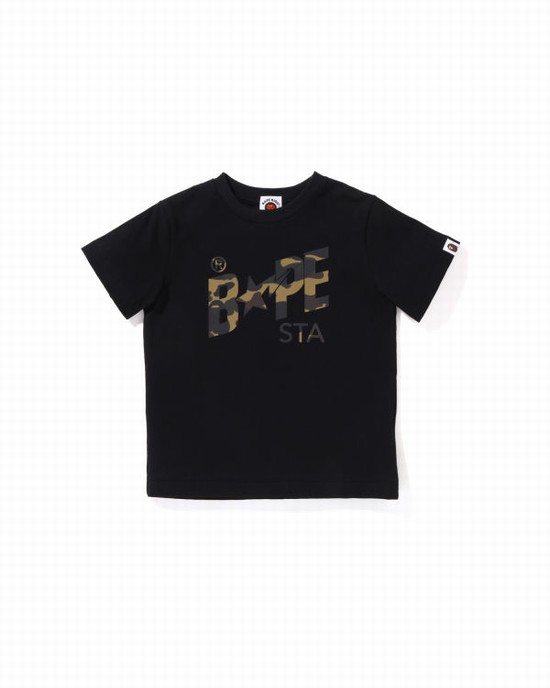 Camiseta Bape Reflector 1st Camo Sta Logo Niños Negros | 514928-LCH