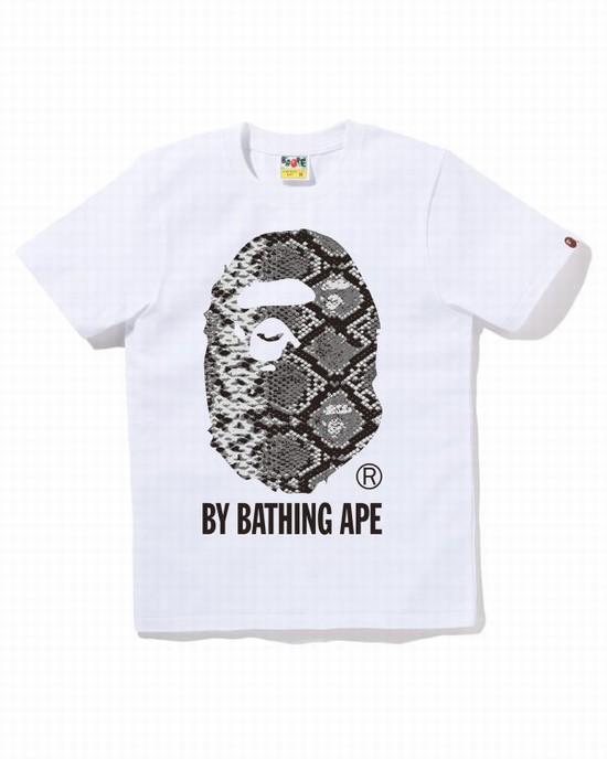 Camiseta Bape Snake By Bathing Ape Mujer Blancos | 109672-SVL