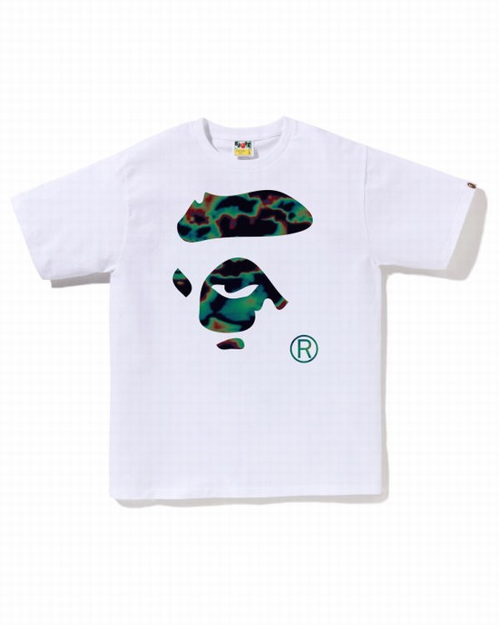 Camiseta Bape Thermography Ape Face Hombre Blancos | 490287-ZVG