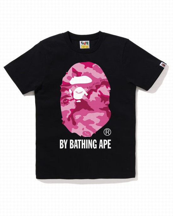 Camiseta Bape Woodland Camo By Bathing Ape Mujer Negros | 472156-SJE