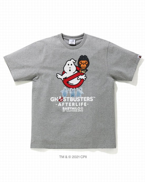 Camiseta Bape X Ghostbusters Milo Hombre Grises | 217569-IOY