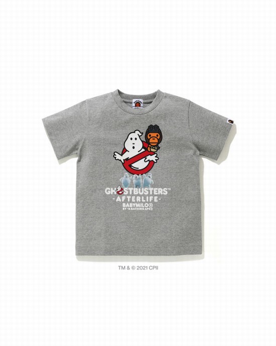 Camiseta Bape X Ghostbusters Milo Niños Grises | 620981-QSD