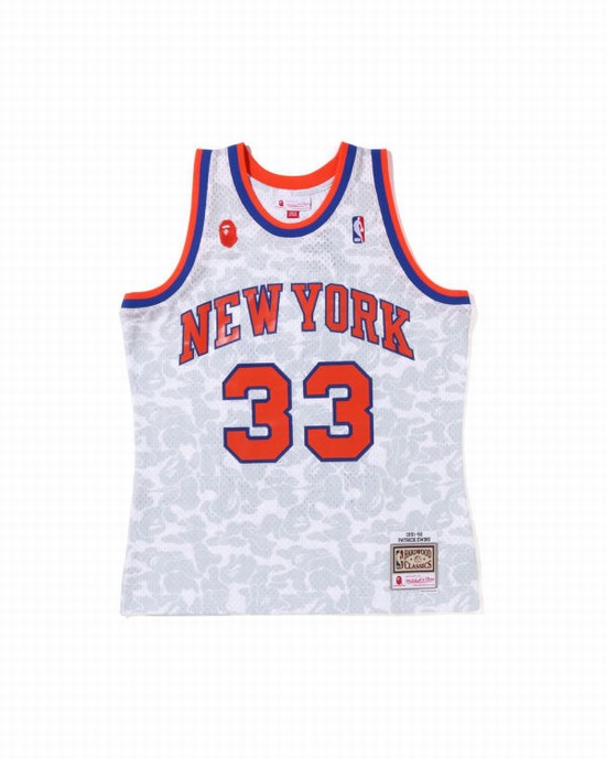 Camiseta Bape X M&N New York Knicks Hombre Blancos | 570312-QTR