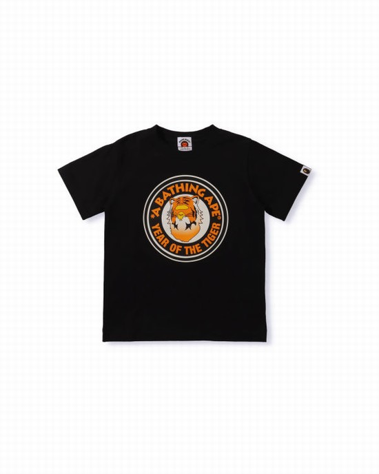 Camiseta Bape Year Of The Tiger Niños Negros | 607239-HRU