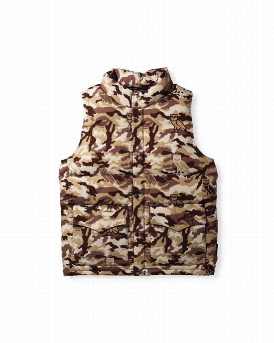 Chalecos Bape X OVO Woodland Camo Hombre Beige | 651734-SHX