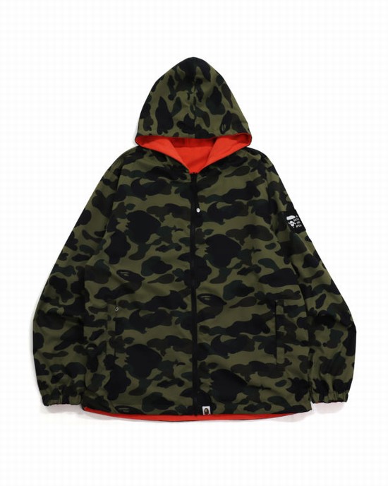 Chaquetas Bape 1st Camo Reversible Hombre Verdes | 809123-SQN