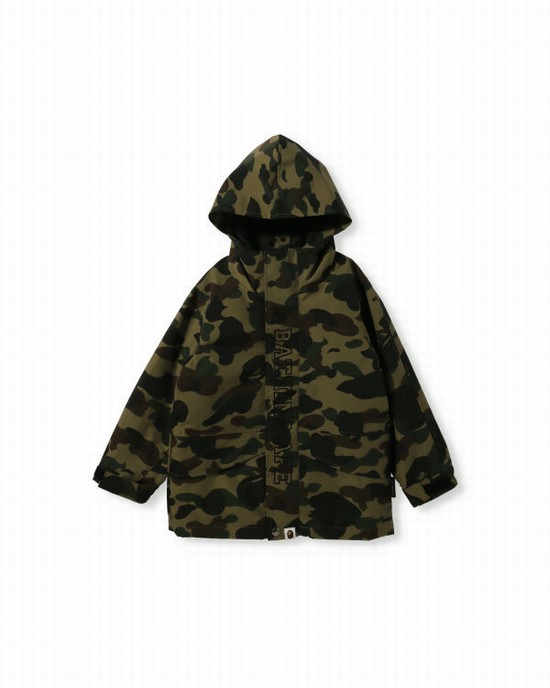 Chaquetas Bape 1st camo 4Way Niños Verdes | 397426-OPQ