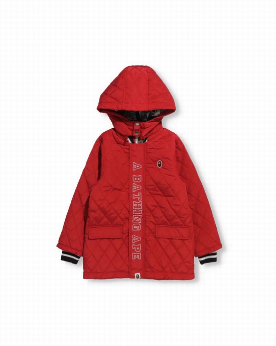 Chaquetas Bape Quilting Niños Rojos Claro | 361984-ZUP