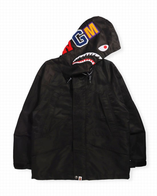 Chaquetas Bape Shark Snowboard Hombre Negros | 628347-WUI