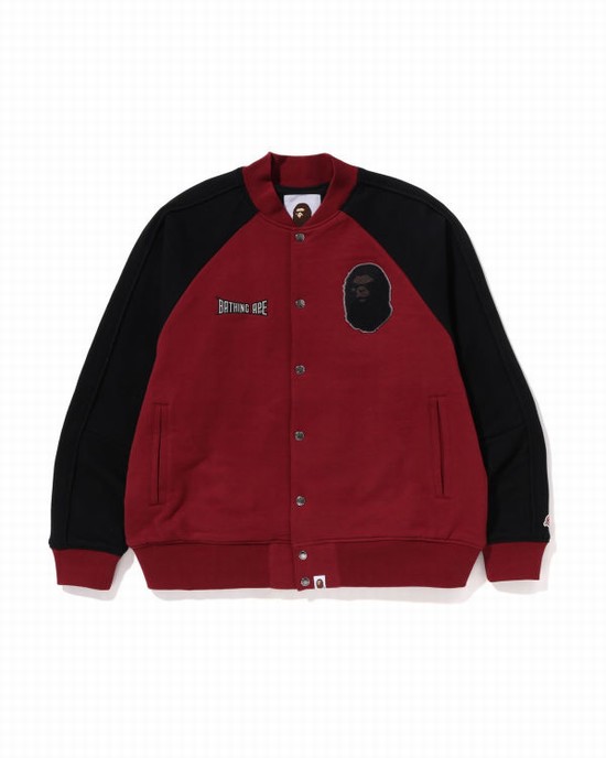 Chaquetas Bape Sweat Varsity Hombre Rojos Claro | 243689-USY