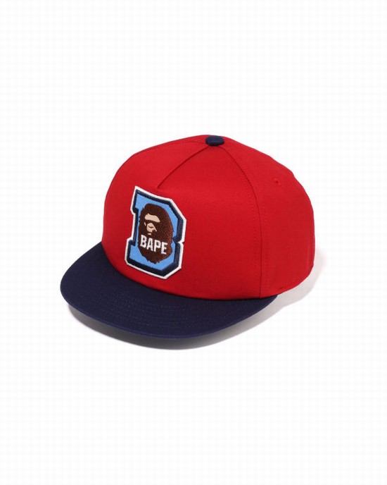 Gorras Bape Ape Head B Patch Niños Rojos Claro | 456219-FUR