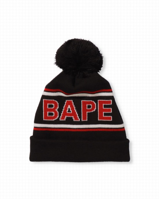 Gorras Bape Knit Hombre Negros | 714932-GFA