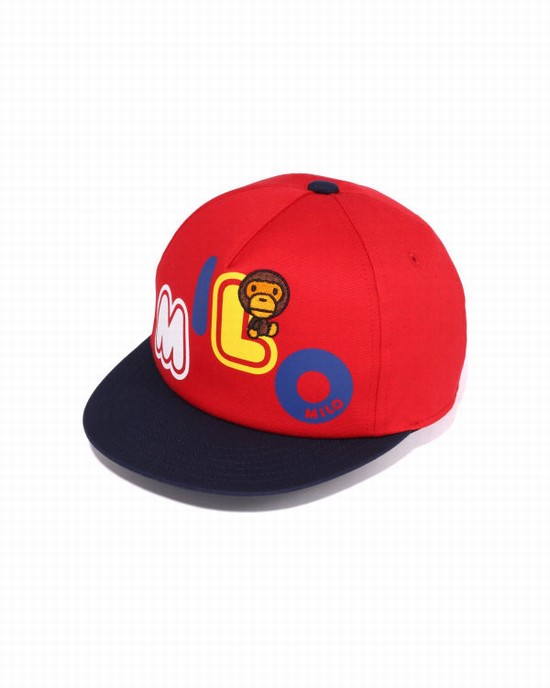 Gorras Bape Milo Font Niños Rojos Claro | 024938-PRQ