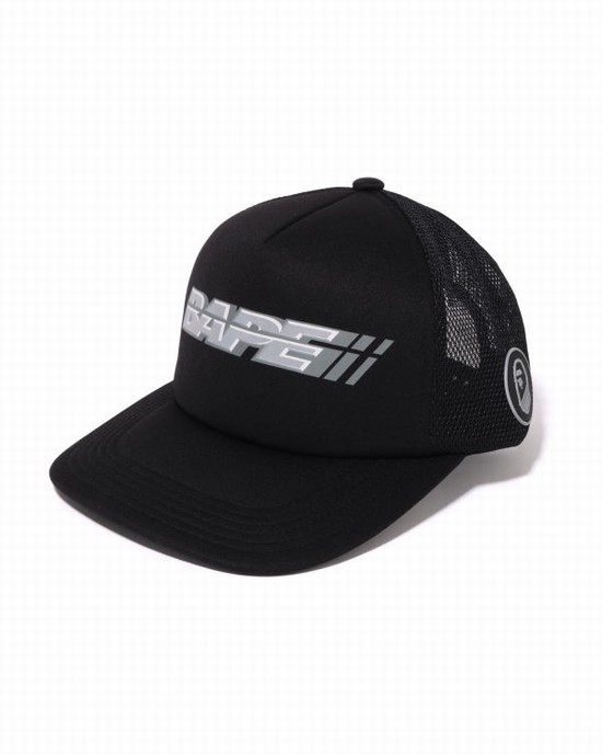 Gorras Bape Racer Mesh Hombre Negros | 351760-SRD