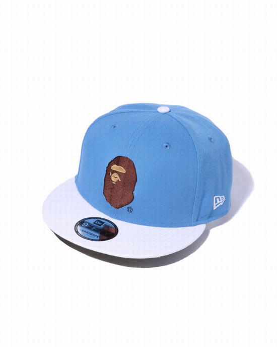 Gorras Bape X New Era Ape Head 9 Fifty Hombre Azules | 052368-TFV