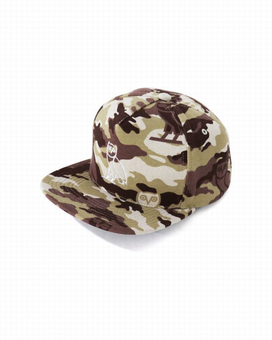 Gorras Bape X OVO Woodland Camo Snapback Hombre Beige | 683491-EQP