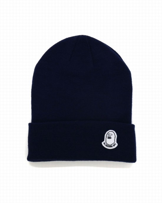 Gorros Bape Knit Hombre Azules | 489630-FZC