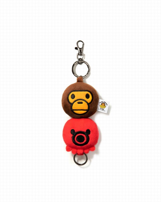 Llaveros Bape Milo Plush Hombre Rojos Claro | 208753-APS