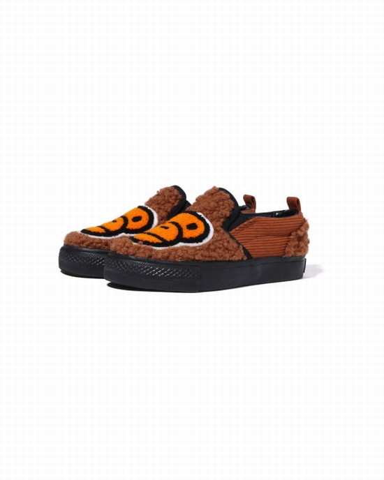 Mocassins Bape Milo Boa Niños Marrom | 072851-LUH