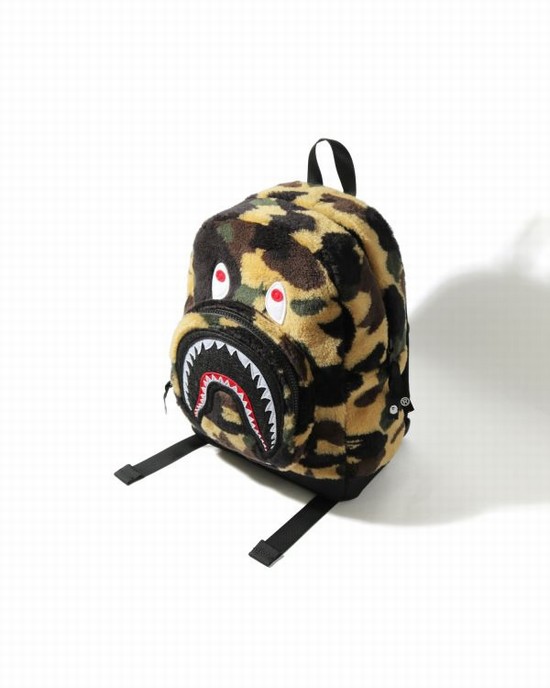 Mochilas Bape 1st Camo Boa Shark Niños Amarillos | 489162-CBN