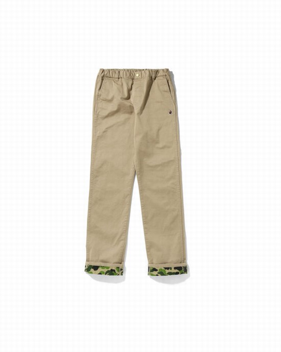 Pantalones Bape ABC Camo Cuffed JR Niños Beige | 358207-NGJ