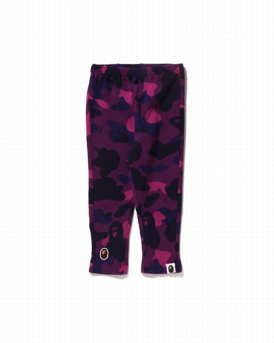 Pantalones Bape Color Camo Thermal Niños Morados | 208537-SBE