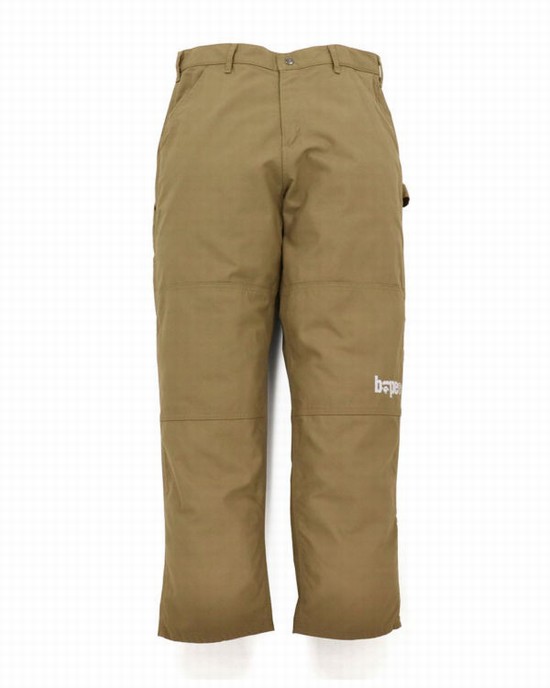 Pantalones Bape Painter Hombre Beige | 830791-KBF