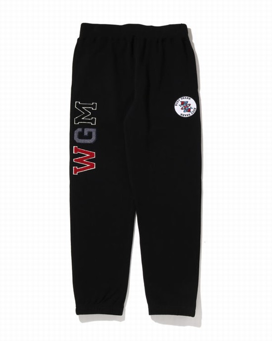 Pantalones Deportivos Bape Busy Shark Hombre Negros | 437502-BEG