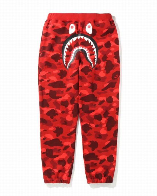 Pantalones Deportivos Bape Color Camo Shark Hombre Rojos Claro | 891574-KBA